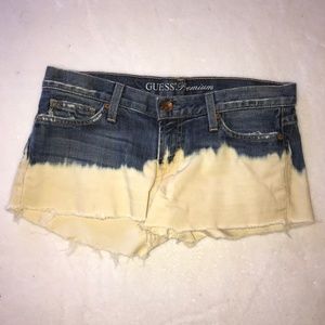 Guess dip-bleached premium foxy flare cutoffs